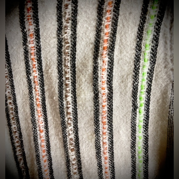 SOFT SURROUNDINGS “Aruba” Striped Soft Cotton Embroidered Long Sleeve Tunic - Picture 3 of 10